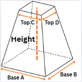 Volume of a Truncated Pyramid Calculator